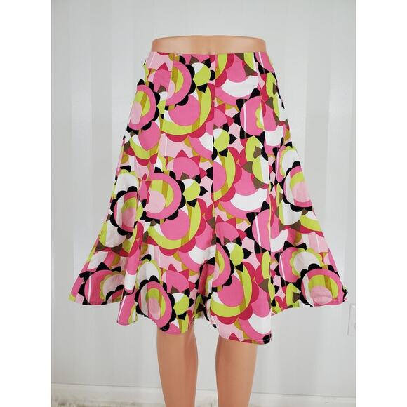 FOCUS 2000 Women's Multicolor Floral Print Flared Skirt Sz 10P - Picture 1 of 6